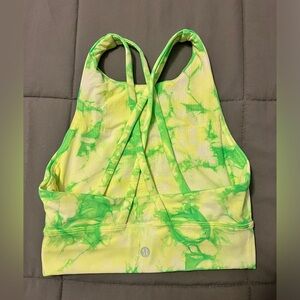 Lululemon Energy Bra High Neck Long Line Shibori- Sz 4